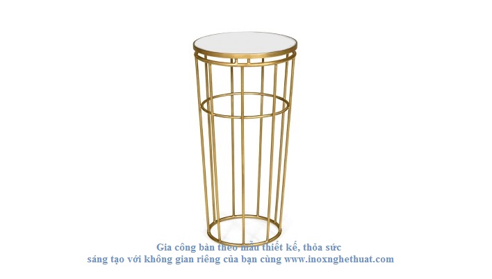 JONATHAN CHARLES IRON ROUND END TABLE Gia công inox cao cấp The luk 0982 620 546
