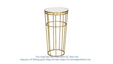 JONATHAN CHARLES IRON ROUND END TABLE Gia công inox cao cấp The luk 0982 620 546