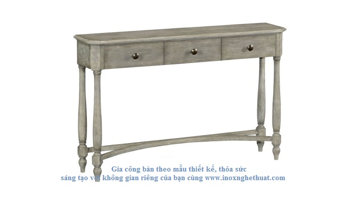 JONATHAN CHARLES RUSTIC GREY LARGE CONSOLE TABLE